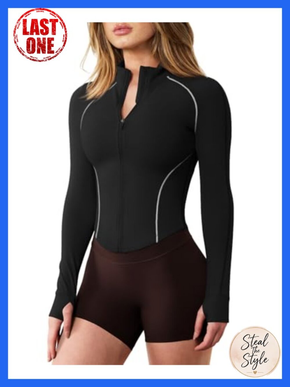 Women's Cropped Zip Up Workout Jacket Nylon Slim Fit Athletic Gym Track